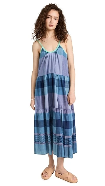 Abacaxi Tie-Strap Tiered Maxi Dress - Image 7