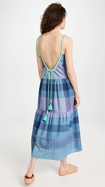 Abacaxi Tie-Strap Tiered Maxi Dress - Image 2