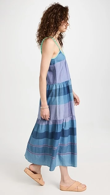 Abacaxi Tie-Strap Tiered Maxi Dress - Image 3
