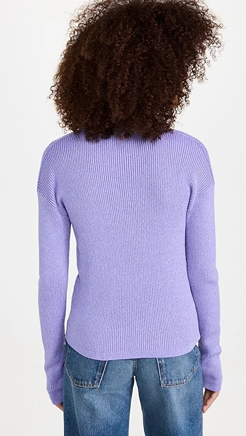 Acne Studios Ribbed Knit Polo Cardigan - Image 2