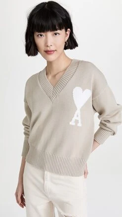 AMI ADC V Neck Sweater
