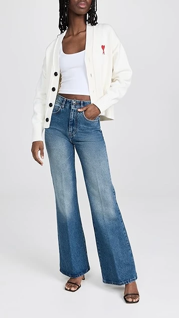 AMI Flare Fit Jeans - Image 4