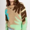 Andersson Bell Flower Intarsia Crew Neck Sweater