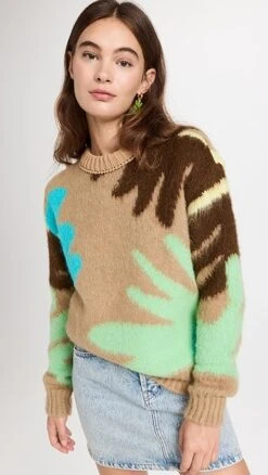 Andersson Bell Flower Intarsia Crew Neck Sweater