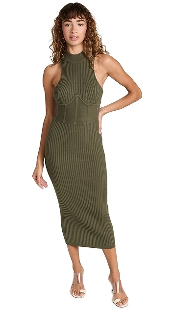 Andrea Iyamah NESI Mock Neck Knit Midi Dress - Image 6