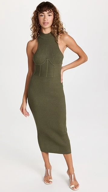 Andrea Iyamah NESI Mock Neck Knit Midi Dress - Image 7