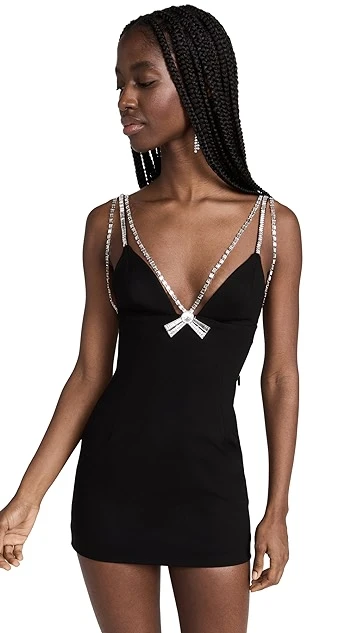 Area Deco Bow Mini Dress - Image 7