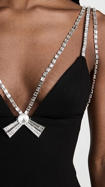 Area Deco Bow Mini Dress - Image 5