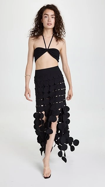 A.W.A.K.E. MODE Lazer Cut Multi Circle Skirt - Image 5