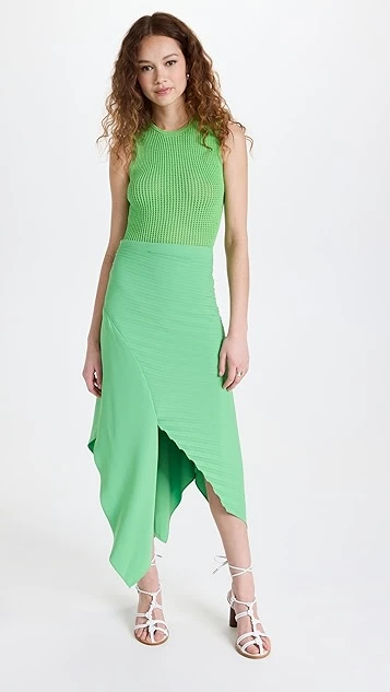 A.W.A.K.E. MODE Asymmetric Pleated Skirt - Image 4