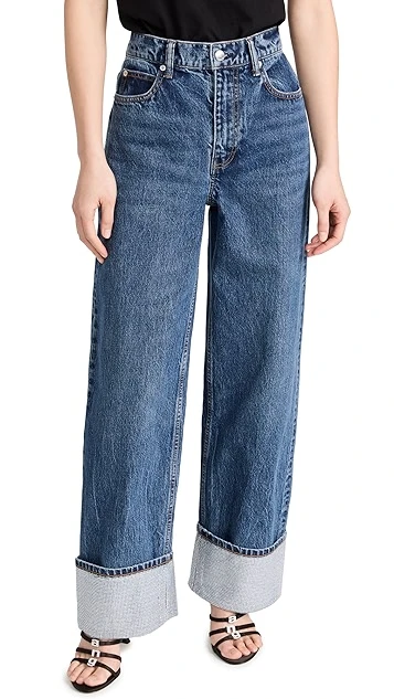Alexander Wang Wide Jeans With Crystal Cuffs - Image 6