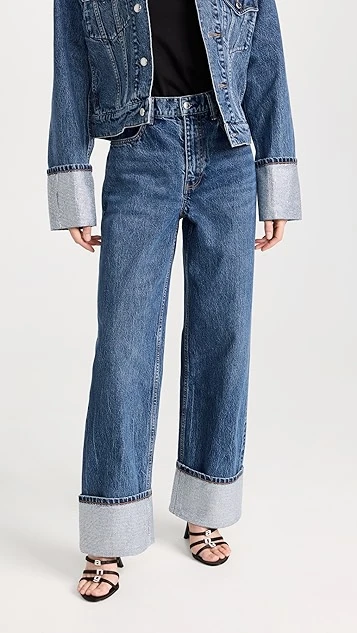 Alexander Wang Wide Jeans With Crystal Cuffs - Image 2