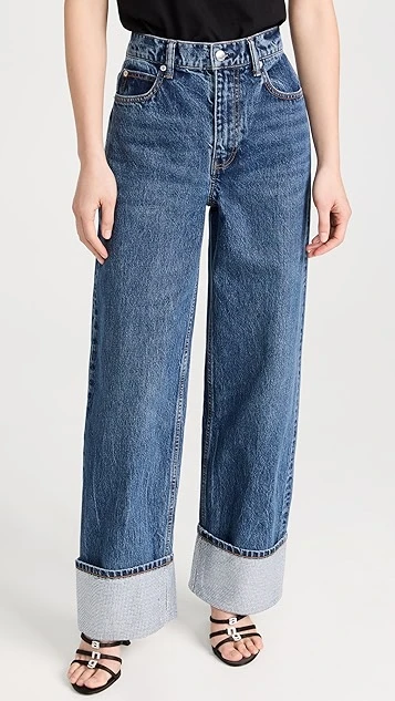 Alexander Wang Wide Jeans With Crystal Cuffs - Image 7