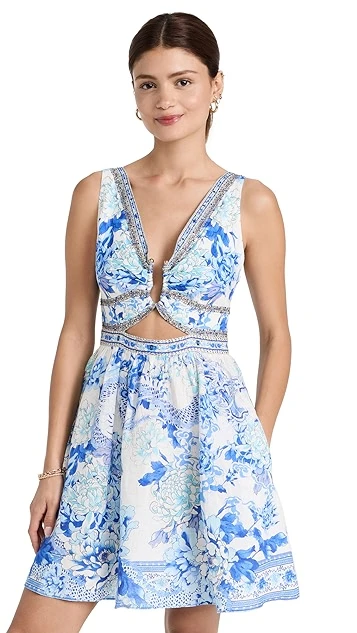 Camilla Short V Neck Cutout Dress - Image 6