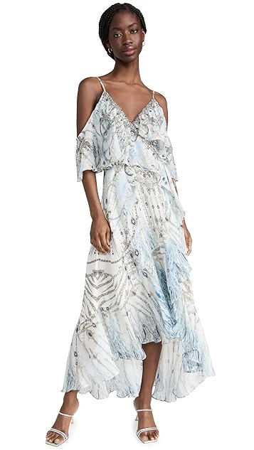 Camilla Ruffle Overlayer Wrap Dress - Image 6