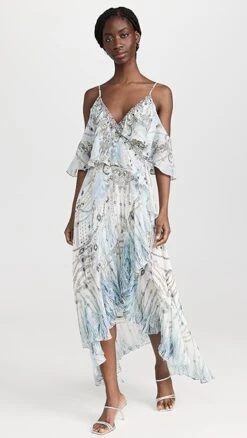 Camilla Ruffle Overlayer Wrap Dress