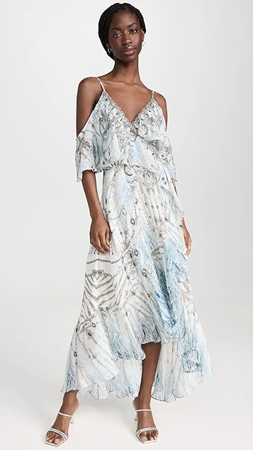 Camilla Ruffle Overlayer Wrap Dress - Image 7