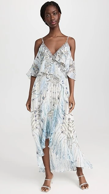 Camilla Ruffle Overlayer Wrap Dress - Image 4