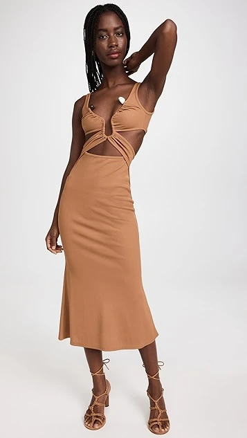 Christopher Esber Crossed Panel Ruched Crystal Dress - Image 5