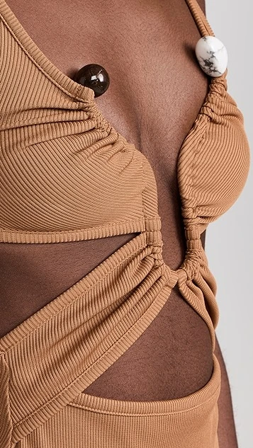 Christopher Esber Crossed Panel Ruched Crystal Dress - Image 7