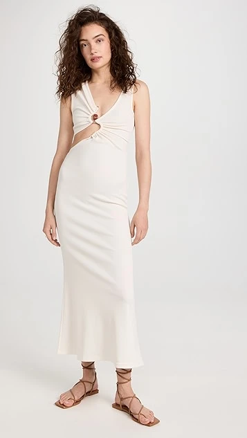 Christopher Esber Serpentine Crystal Stoned Tank Dress