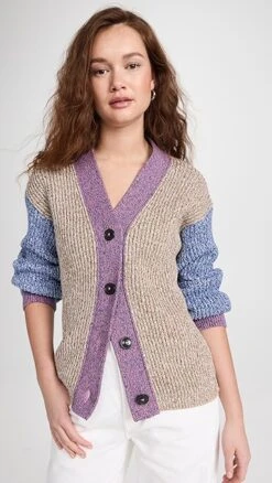 Closed V Cardigan Long Sleeves