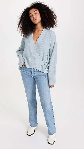 Club Monaco Cashmere Tie Wrap Cardigan - Image 4