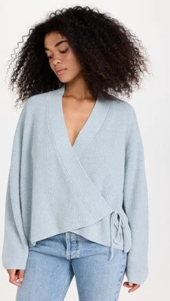 Club Monaco Cashmere Tie Wrap Cardigan