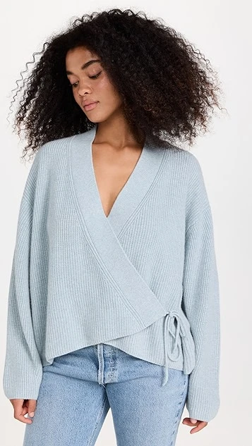 Club Monaco Cashmere Tie Wrap Cardigan