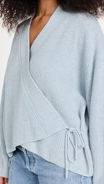 Club Monaco Cashmere Tie Wrap Cardigan - Image 5
