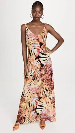 Dur Doux Neon Palm Slip Dress