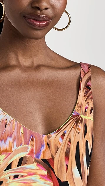 Dur Doux Neon Palm Slip Dress - Image 5