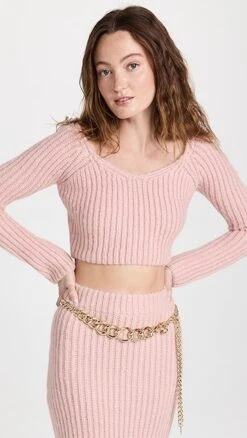 Endless Rose Cropped Knit Sweater