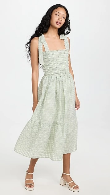 En Saison Piper Smocked Midi Dress - Image 4