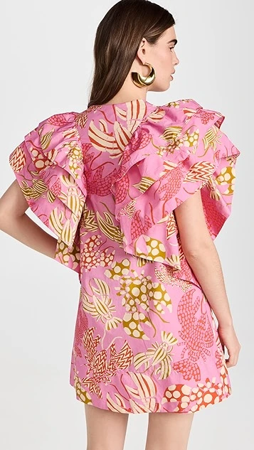 FARM Rio Mixed Lobsters Pink Mini Dress - Image 2