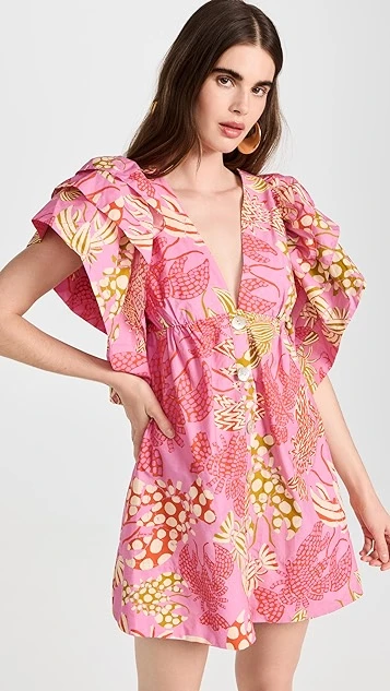 FARM Rio Mixed Lobsters Pink Mini Dress - Image 7