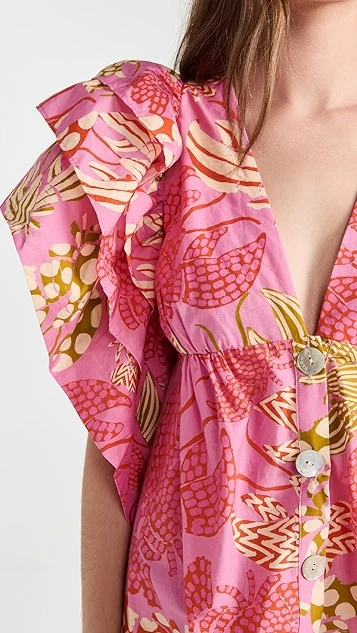 FARM Rio Mixed Lobsters Pink Mini Dress - Image 5