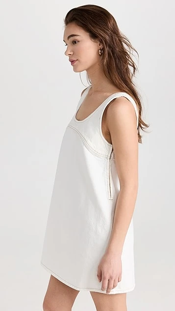 FRAME Micro Flare Denim Dress - Image 3