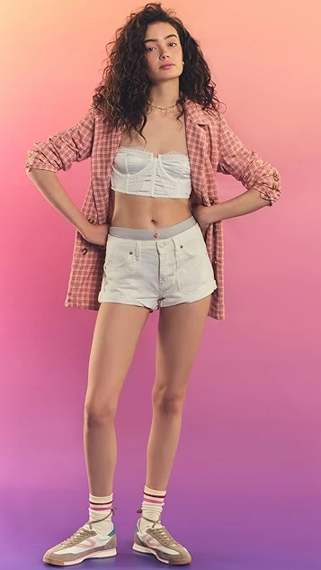 Free People Beginners Luck Slouch Shorts - Image 5