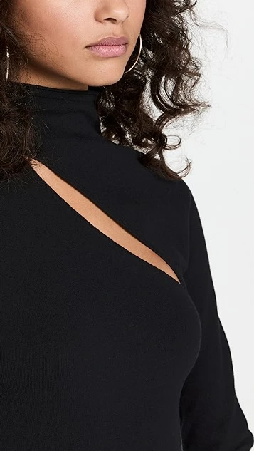 Good American Slit Shoulder Sweater Thong Bodysuit - Image 5