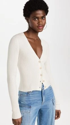 Good American Cozy Rib Cardi