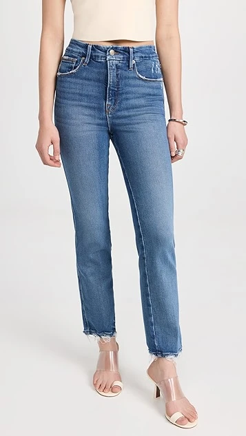 Good American Good Curve Straight Jeans