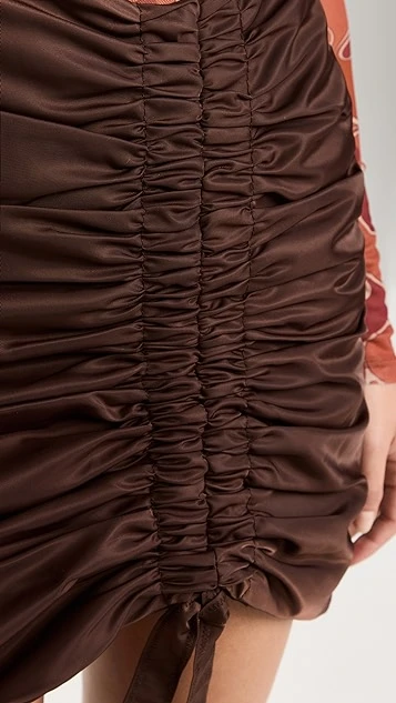 GANNI Nylon Ruched Mini Skirt - Image 5