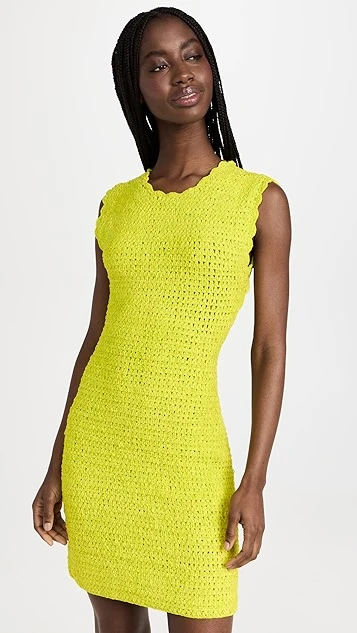 GANNI Velvet Crochet Open Back Mini Dress - Image 6