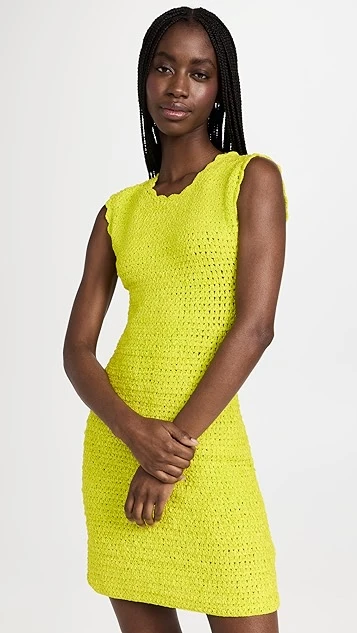 GANNI Velvet Crochet Open Back Mini Dress - Image 2