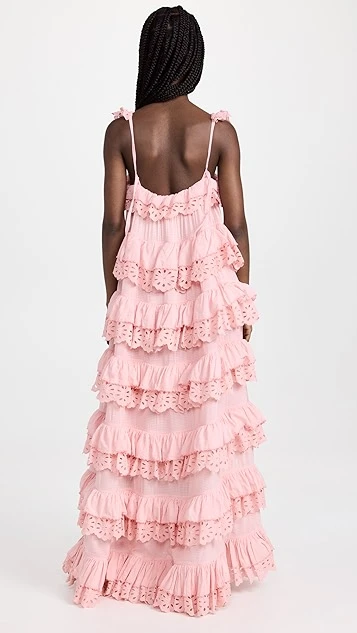 Innika Schiffli Scallop Frill Maxi Dress - Image 2