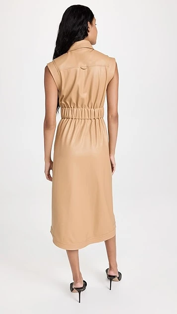 SIMKHAI Nima Faux Leather Midi Dress - Image 2