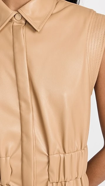 SIMKHAI Nima Faux Leather Midi Dress - Image 5