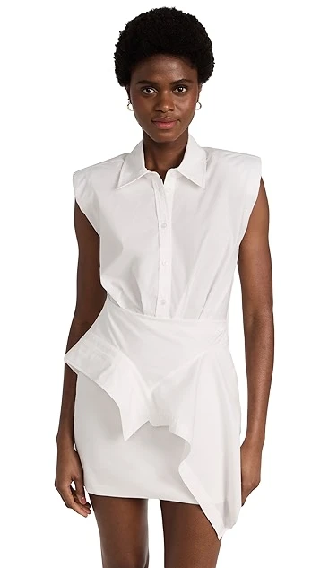 SIMKHAI Catalina Cotton Poplin Mens Shirt Dress - Image 6