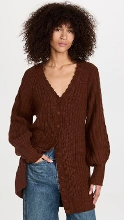 Joslin Moira Wool Hemp Knit Cardigan